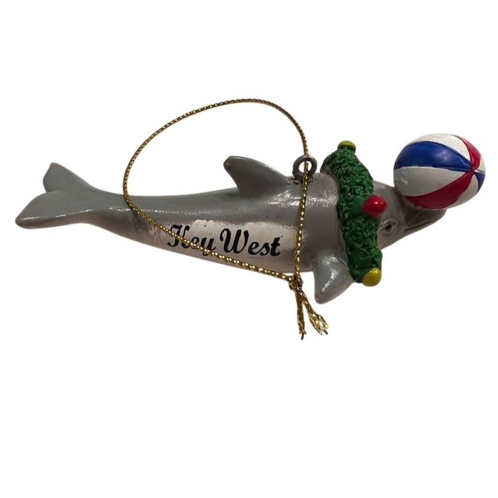 Northern Rose Key West Dolphin Christmas‎ Ornament Coastal Theme